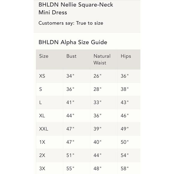 Anthropologie NWT BHLDN Nellie Ivory Square Neck Mini Dress XL Removable Sleeves - Picture 8 of 12